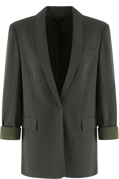Theory Coats & Jackets for Women Theory Crepe Single-breasted Tailored Blazer