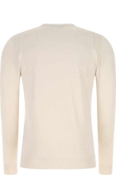 Fedeli for Men Fedeli Ivory Cashmere Blend Sweater
