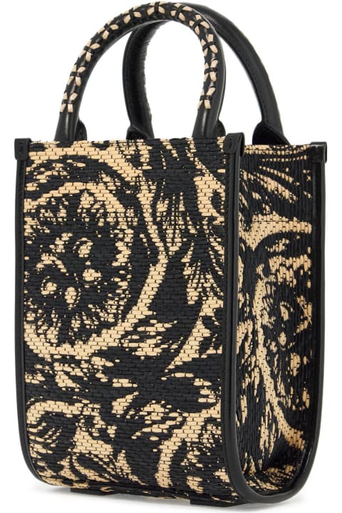 Versace حقائب لـ القسم الرجالي Versace Mini Athena Barocco Tote Bag