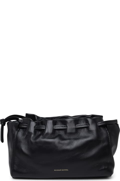 Mansur Gavriel Shoulder Bags for Women Mansur Gavriel 'bloom' Small Black Leather Crossbody Bag