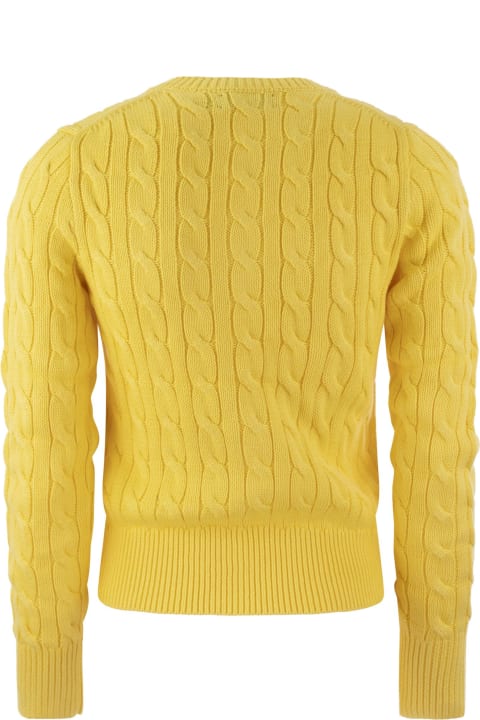 Polo Ralph Lauren for Women Polo Ralph Lauren Plaited Cardigan With Long Sleeves