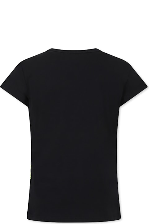 Homeware Barrow Black T-shirt For Girl With Smiley