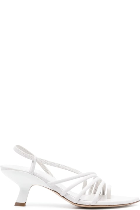 Vic Matié for Women Vic Matié Slash Sandals In Soft White Nappa