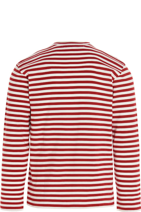 Comme des Garçons Play for Men Comme des Garçons Play Logo Patch Stripes T-shirt