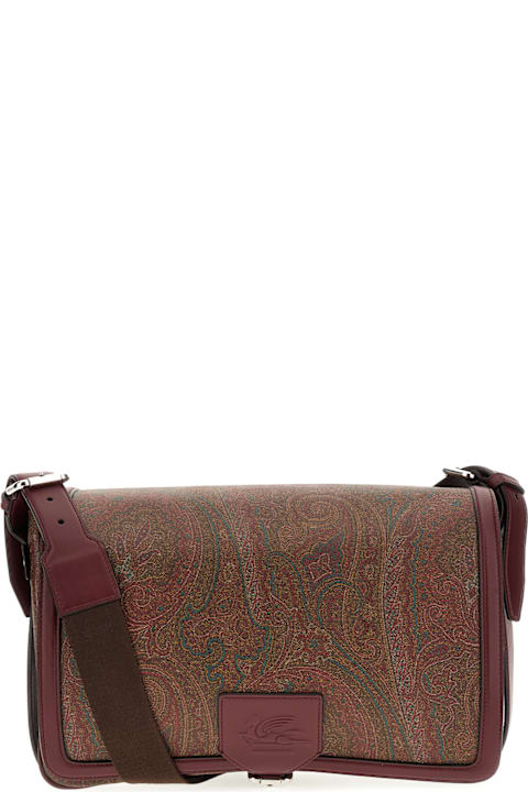 Etro حقائب الكتف لـ القسم الرجالي Etro Embroidered Cotton Essential Crossbody Bag