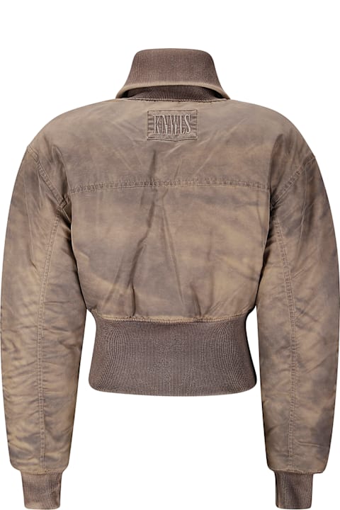 KNWLS Clothing for Women KNWLS Washed Bomber Jacket With Corset Style Hem.