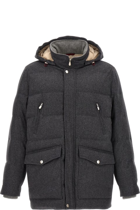 Brunello Cucinelli Clothing for Men Brunello Cucinelli Long Hooded Down Jacket