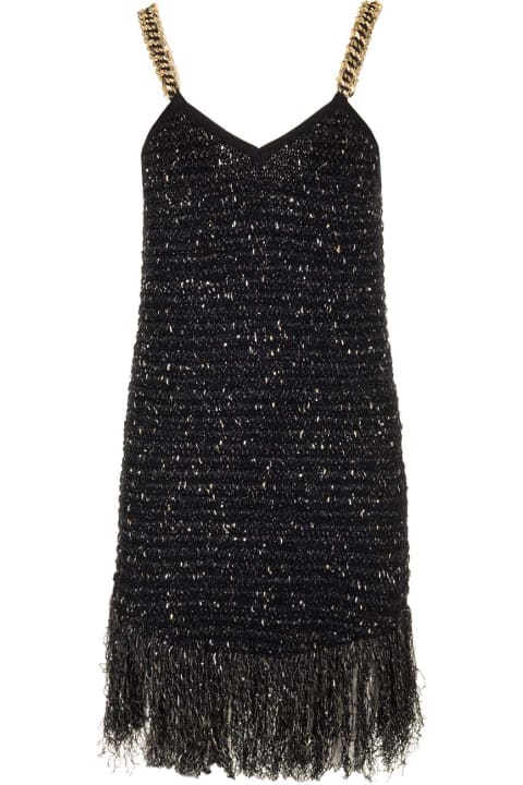 Balmain Sale for Women Balmain Fringed Tweed Dress