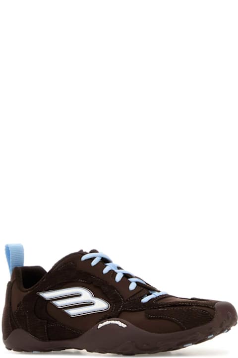 Balenciaga Brown Canvas And Corduroy Monday Ultra Sneakers