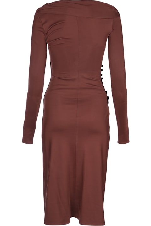 Elisabetta Franchi Abito Midi Scollo V