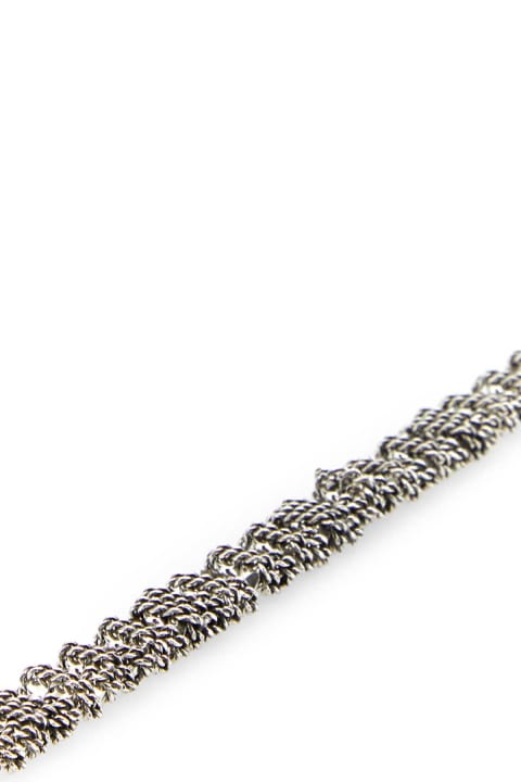 Jewelry for Men Emanuele Bicocchi 925 Silver Entwined Chain Bracelet