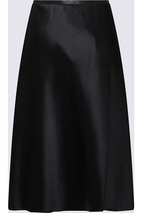 Max Mara for Women Max Mara Black Silk Carnet Skirt