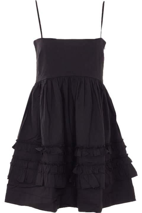 Homeware Ganni Black Mini Frill Dress