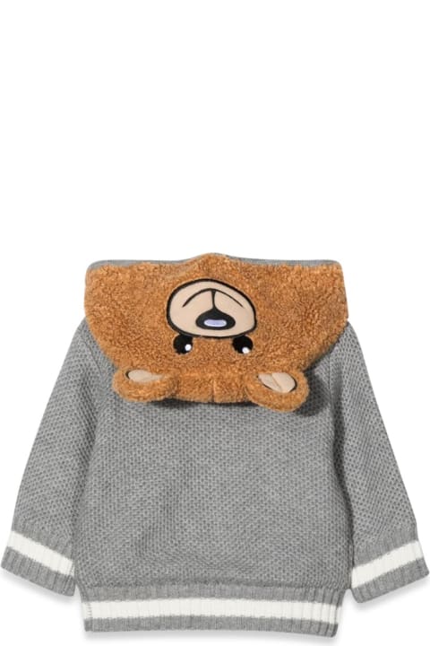 Topwear for Baby Boys Moschino Teddy Bear Hooded Cardigan