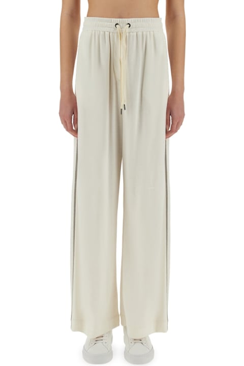 Brunello Cucinelli Pants & Shorts for Women Brunello Cucinelli Track Pants With Necklace
