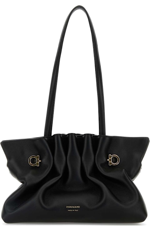 Ferragamo Totes for Women Ferragamo Black Leather Shoulder Bag