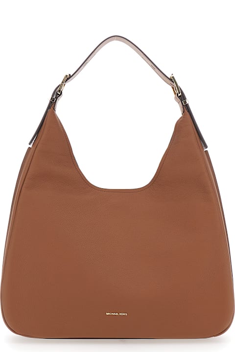 MICHAEL Michael Kors for Men MICHAEL Michael Kors 'nolita Large' Brown Shoulder Bag With Logo Lettering On The Front In Leather Woman