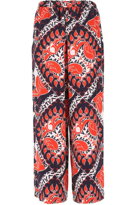 Pants & Shorts for Women Valentino Garavani Printed Crepe Culotte Pant