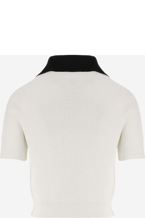 Patou Sweaters for Women Patou Stretch Viscose Polo Shirt
