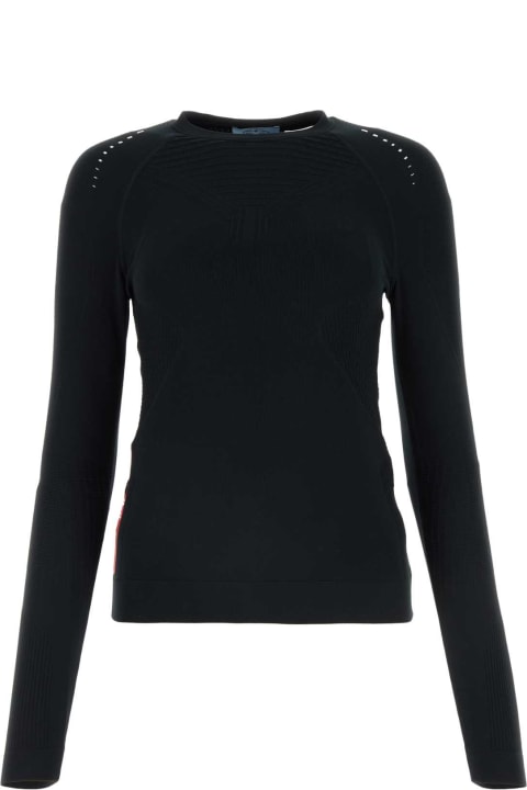 Prada Clothing for Women Prada Black Tech Fabric T-shirt