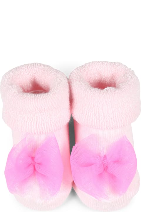 Billieblush Shoes for Baby Boys Billieblush Pink Slippers For Baby Girl With Bow