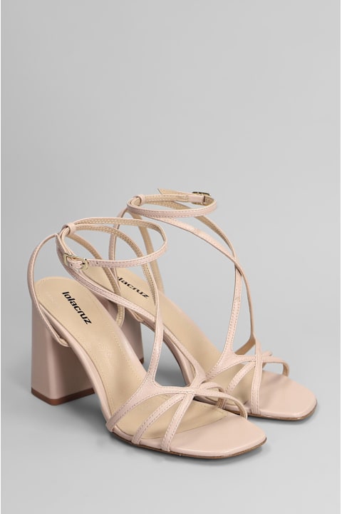 Homeware Lola Cruz Angela 85 Sandals In Powder Leather