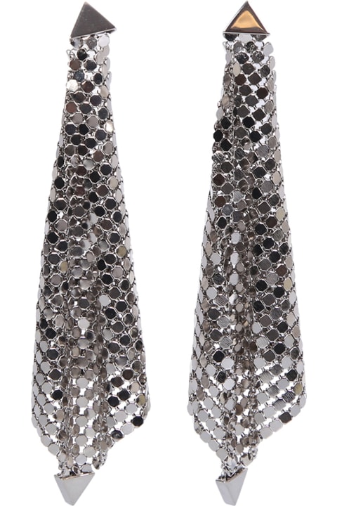 Paco Rabanne for Women Paco Rabanne Silver Mesh Drop Earrings