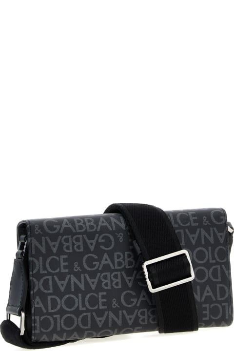 Dolce & Gabbana Shoulder Bags for Men Dolce & Gabbana Coated Jacquard Crossbody Bag