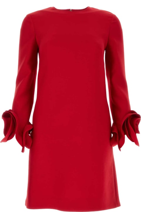 Valentino Garavani Dresses for Women Valentino Garavani Red Wool Blend Dress