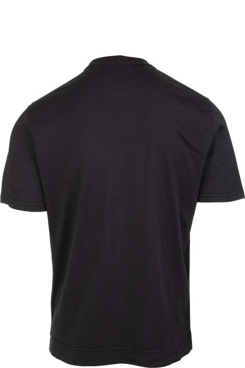 Fashion for Men Fedeli Basic T-shirt In Black Giza Jersey