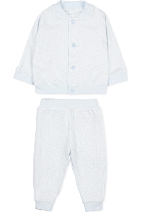 Marc Jacobs for Baby Girls Marc Jacobs Light Blue Suit For Baby Boy With Logo