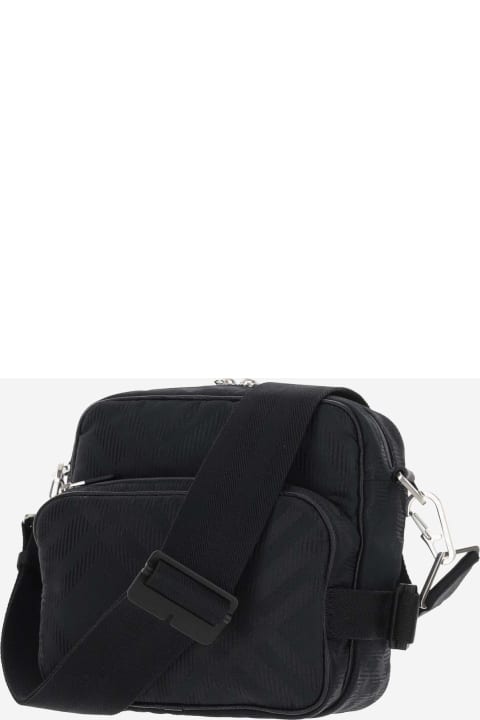 メンズ バッグ Burberry Pocket Shoulder Bag With Check Pattern