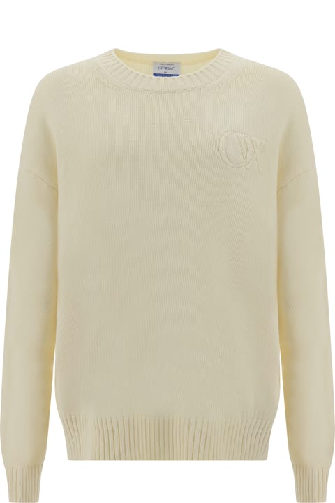 Sweaters for Men Off-White Sweater With Embossed Diagonal Motif