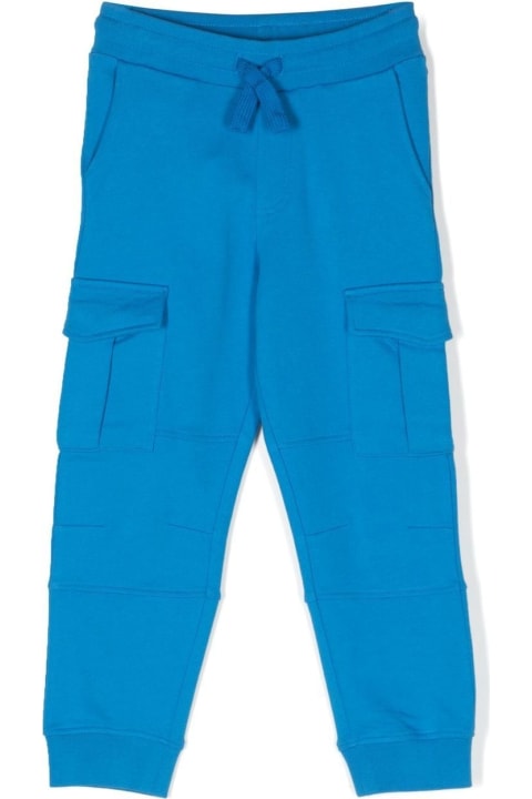 Bottoms for Boys Stella McCartney Blue Cotton Pants