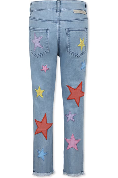 Homeware Stella McCartney Kids Light Blue Jeans For Girl With Stars