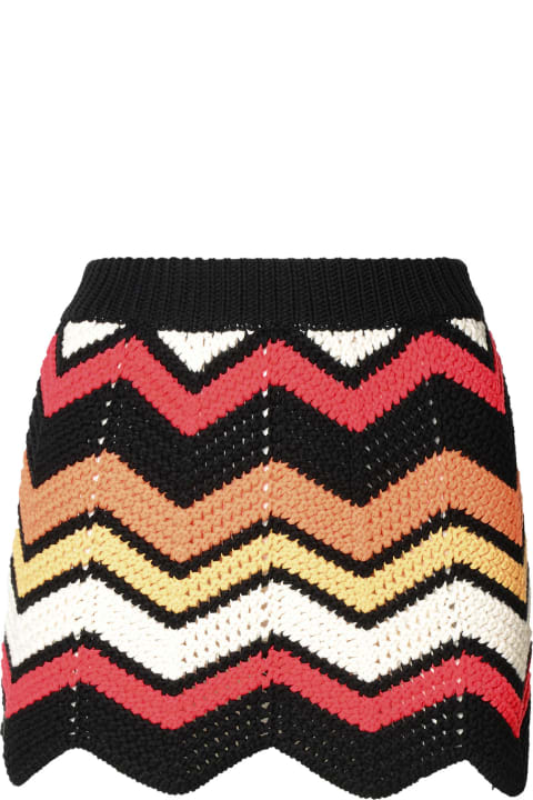 Alanui Skirts for Women Alanui Multicolor Cotton Blend Miniskirt