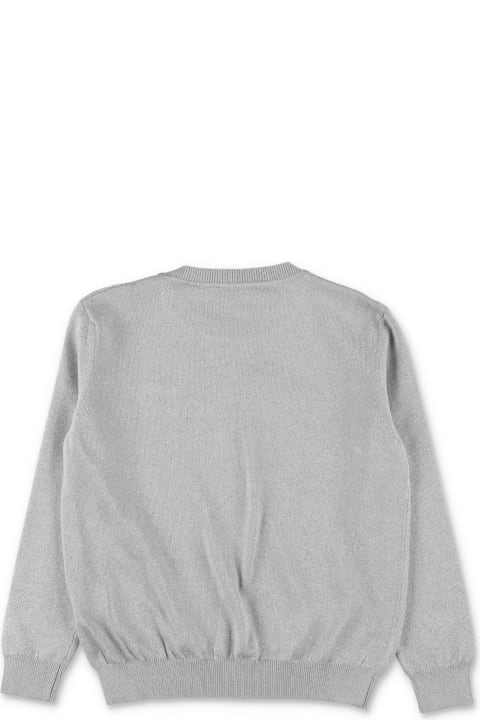 Versace Sweaters & Sweatshirts for Girls Versace Versace Pullover Argento In Lurex Bambina