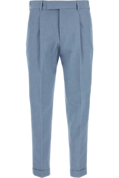 PT01 Clothing for Men PT01 Powder Blue Stretch Cotton Pant