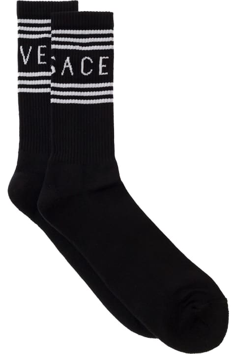 メンズ Versaceのアンダーウェア Versace Socks With Logo