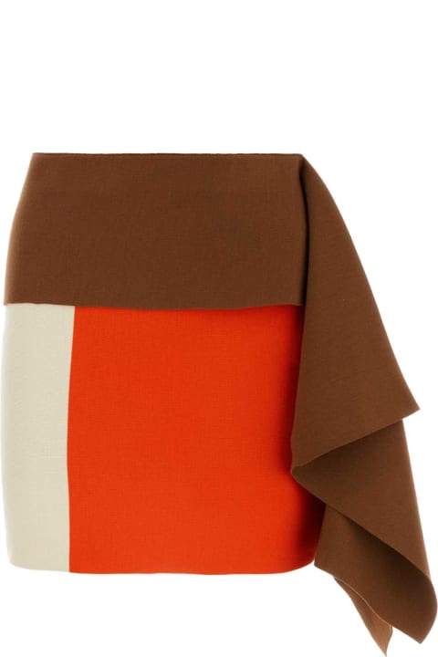 Fendi Skirts for Women Fendi Multicolor Wool Mini Skirt