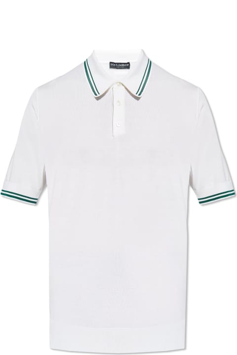 Dolce & Gabbana Topwear for Men Dolce & Gabbana Dolce & Gabbana Silk Polo With Logo Application