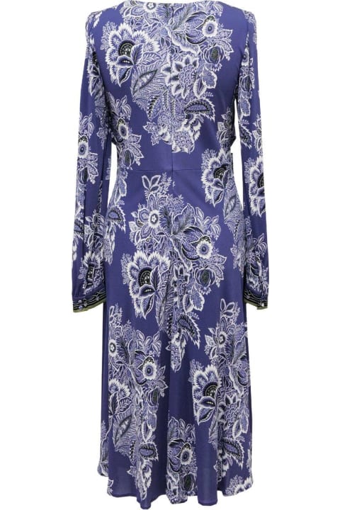 Etro Dresses for Women Etro Floral-printed Plunging V-neck Midi Dress