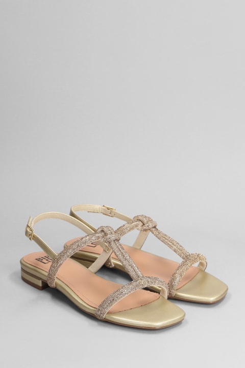 Sandals for Women Bibi Lou Caloy Flats In Gold Leather