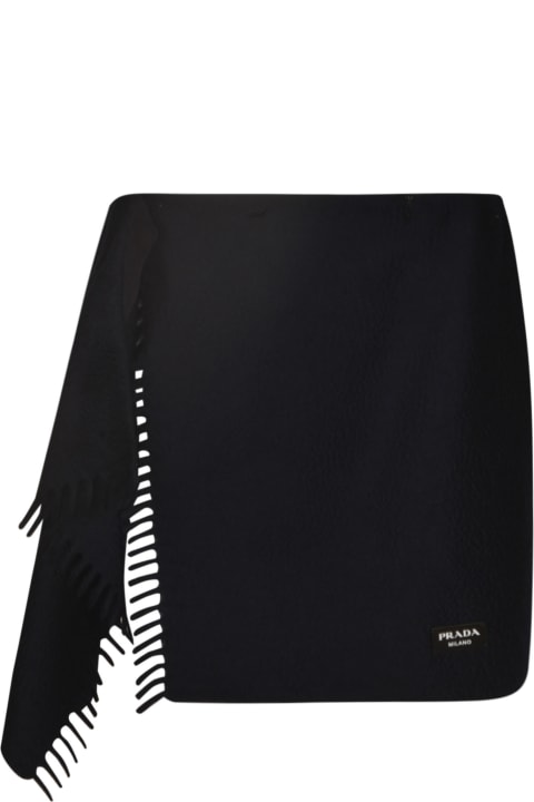 Prada Clothing for Women Prada Logo Fringed Skirt