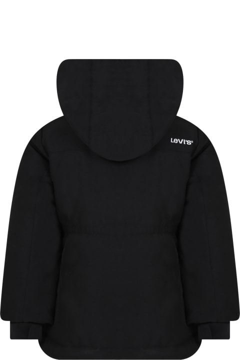 ボーイズ Levi'sのコート＆ジャケット Levi's Black Jacket For Boy With Logo