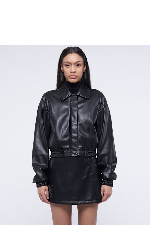 John Richmond for Women John Richmond Eco-leather Bomber Jacket