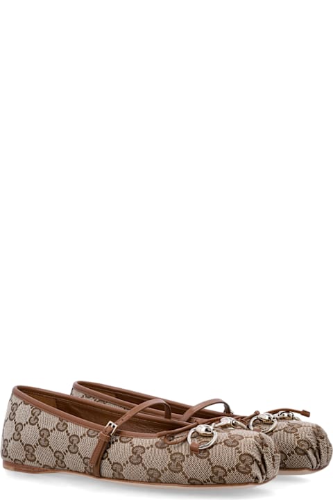 Gucci Horsebit Monogram Ballerina