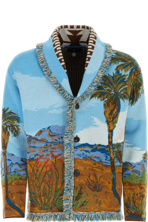 Alanui Sweaters for Men Alanui Embroidered Cotton Blend Land Of Dreams Cardigan