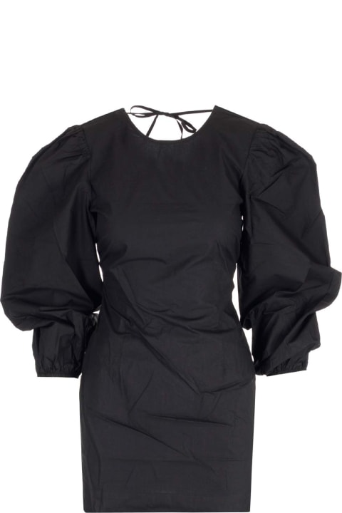 Fashion for Women Ganni Black Poplin Dress
