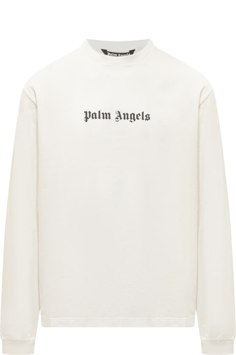 Palm Angels for Men Palm Angels Long Sleeves Logo T-shirt